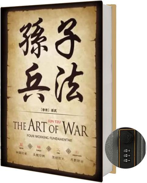 Art of War Book Safe Storage Box with Combo Lock