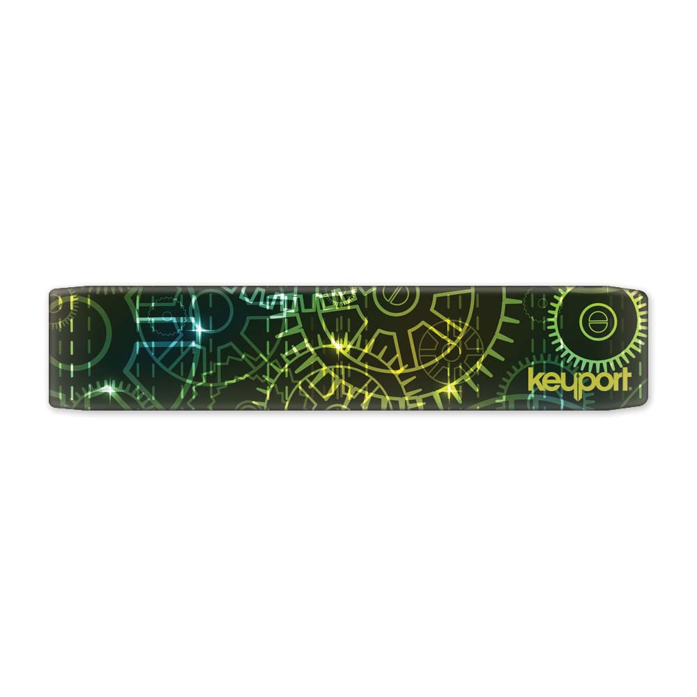 Keyport Faceplate with blue and green gears design