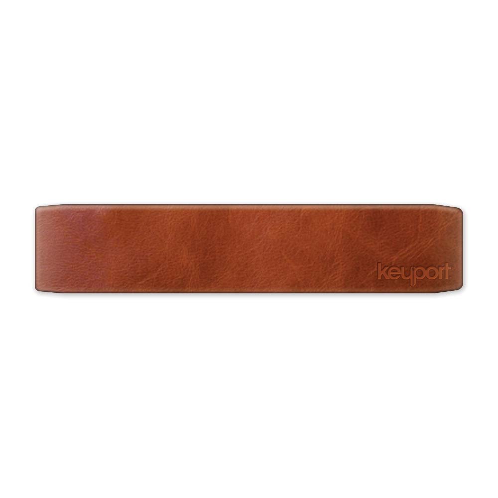 Keyport Faceplate in brown red leather with a textured finish