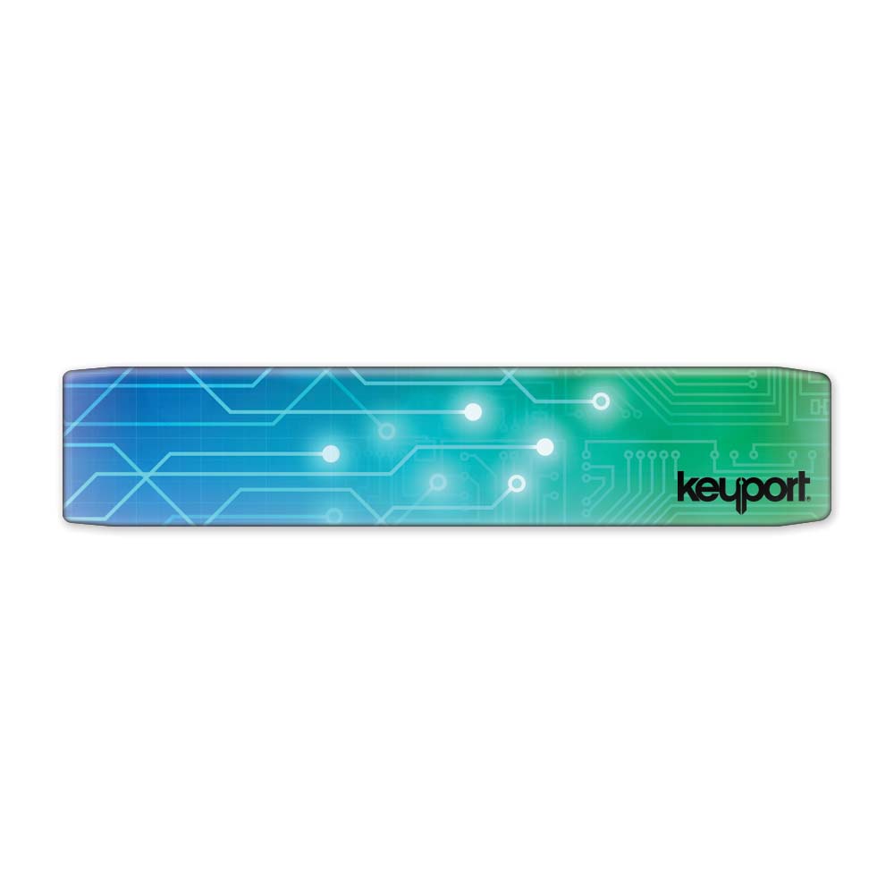 Keyport Faceplate with detailed circuit board design in green