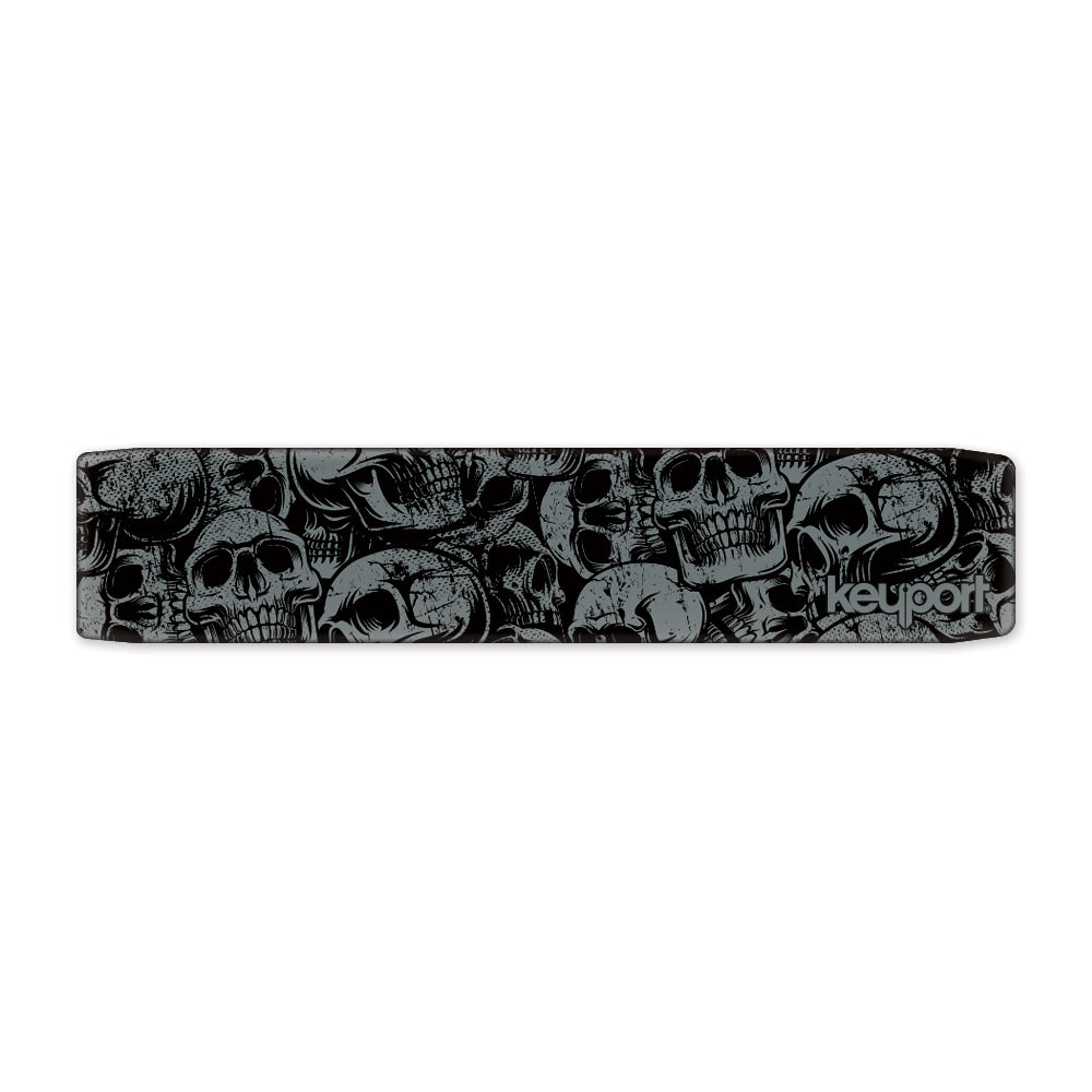 Keyport Faceplate with a dark grunge skulls pattern in black