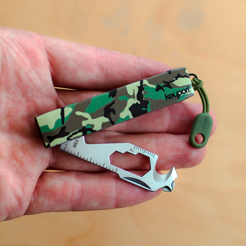 Keyport Faceplate with woodland camo pattern side view