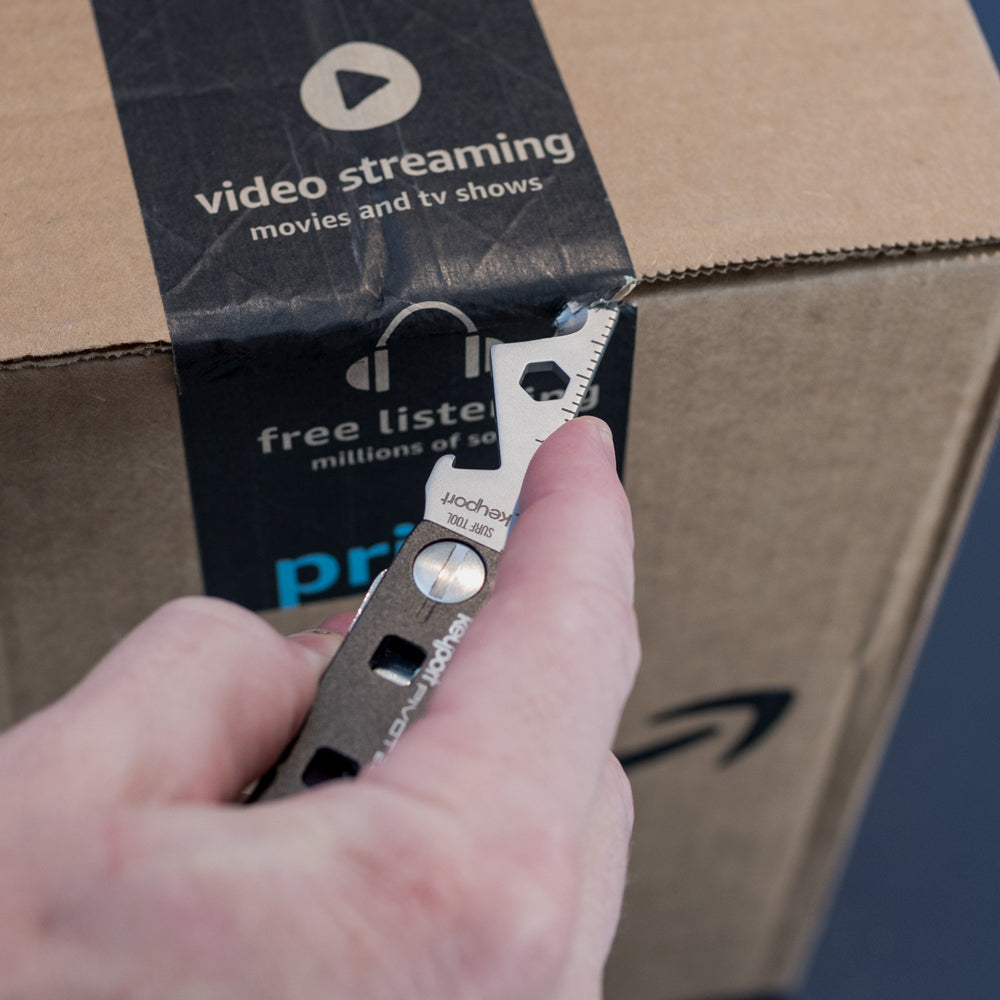 Keyport 5-in-1 Surf Tool opens all your Amazon boxes