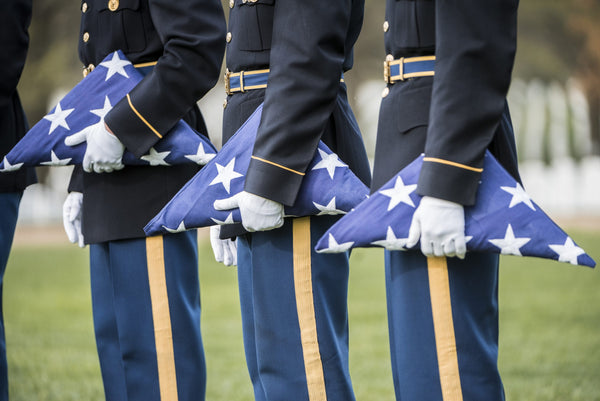 Honoring America's military heroes with the 13 folds of the American flag