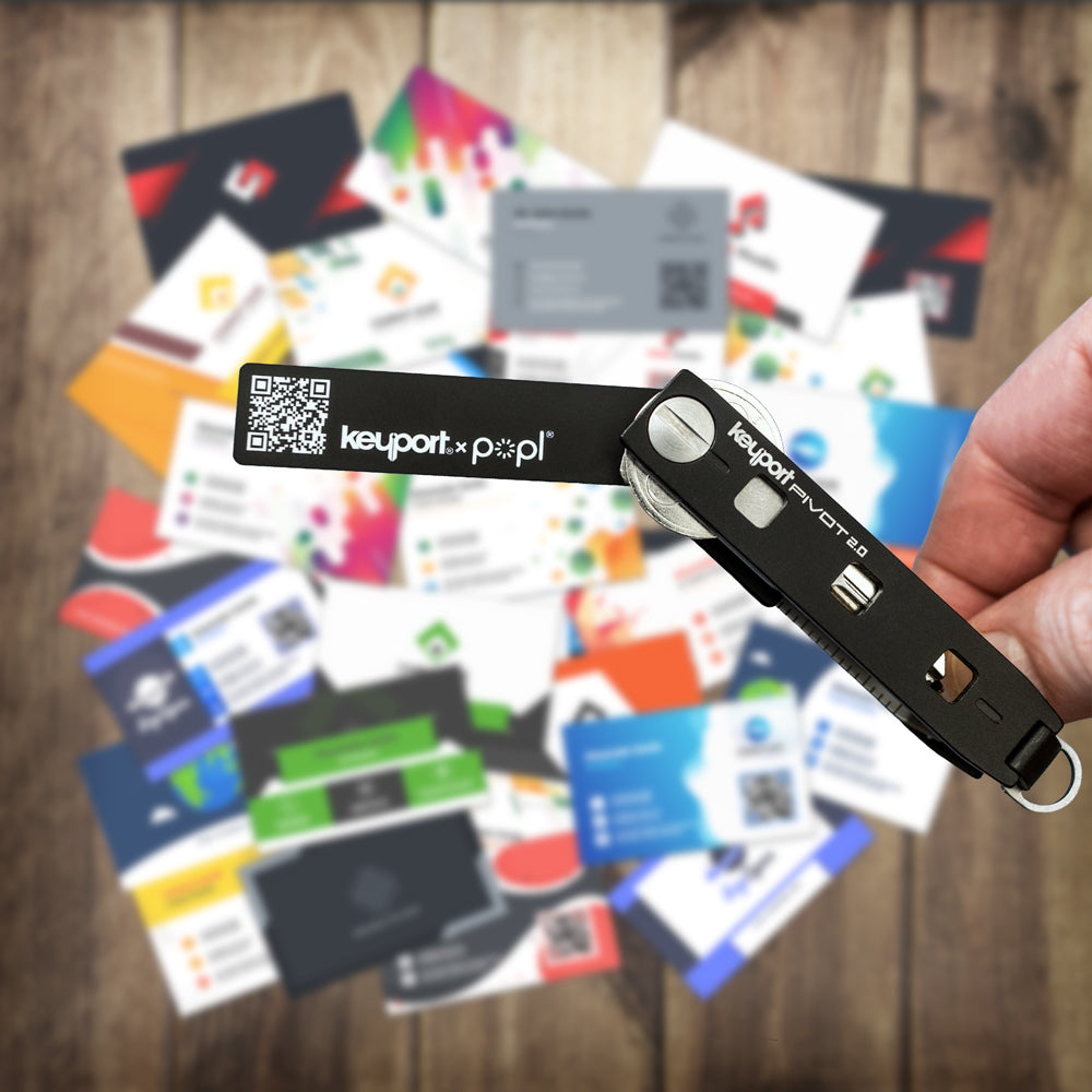 No more paper business cards with the Popl x Keyport Digital ME Key e-business card for key organizers and keychains