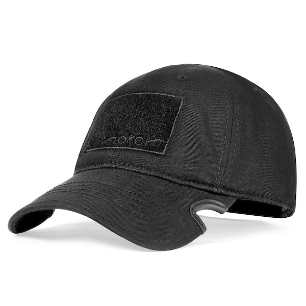 Notch Classic Adjustable Black Ponytail Operator Cap