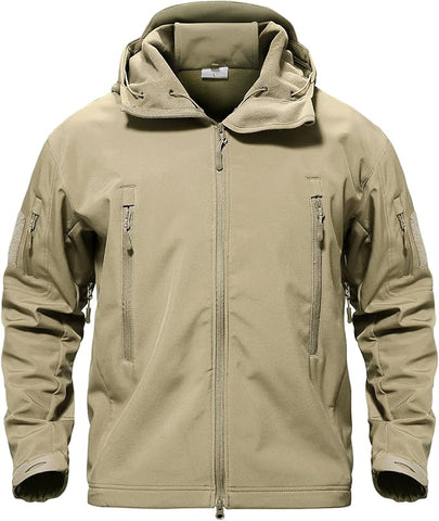 TACVASEN Men's Special Ops Military Tactical Soft Shell Winter Warm Fleece Lined Jacket