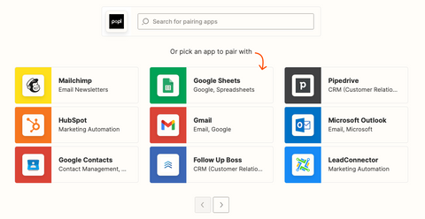 Thousands of Popl integrations through Zapier
