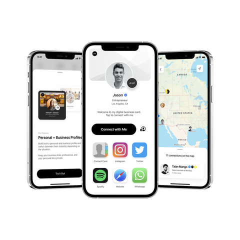 Popl digital business card profiles